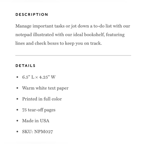 New! Rifle Paper Co. Pen & Pad - Picture 8 of 8